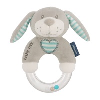 Baby Mix dog plush rattle mint