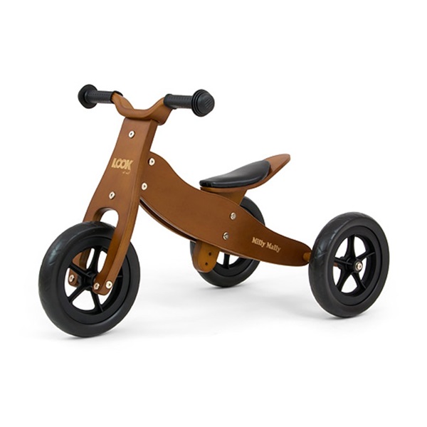 Milly Mally Cool Dark Natural 2in1 Multifunctional Baby Bike