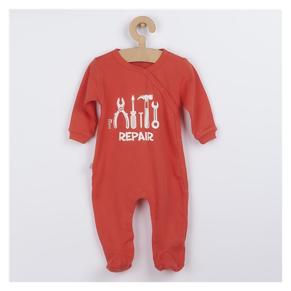 Koala Repair dark peach baby cotton jumpsuit, size 56 (0-3m)