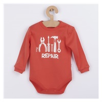 Baby body with long sleeves Koala Repair dark peach, size 80 (9-12m)