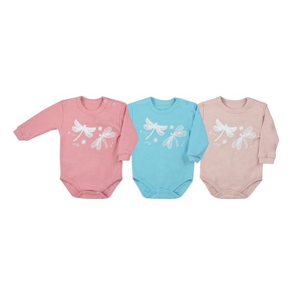 Baby body with long sleeves Koala Dragonfly turquoise, size 80 (9-12m)