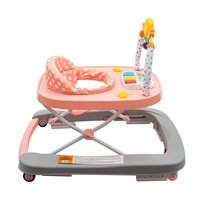 Baby walker with silicone wheels New Baby Forest Kingdom Pink