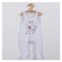 Baby onesies New Baby Mouse white, size 80 (9-12m)