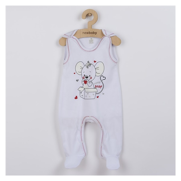 Baby onesies New Baby Mouse white, size 80 (9-12m)