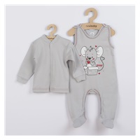 New Baby Mouse baby kit grey, size 80 (9-12m)