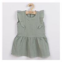 Baby Muslin Dress New Baby Summer Nature Collection mint, size 56 (0-3m)