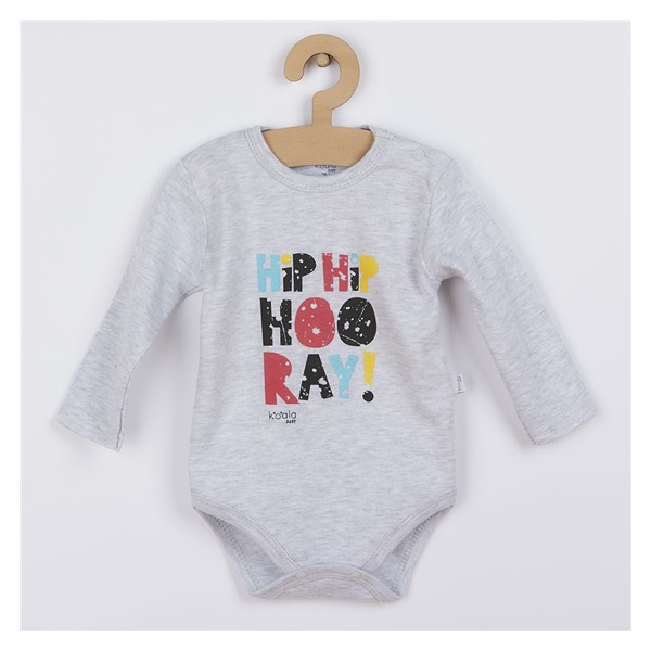 Baby long sleeve body Koala Hip-Hip grey, size 74 (6-9m)