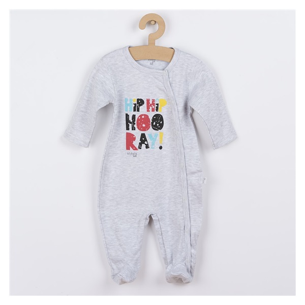 Infant jumpsuit Koala Hip-Hip grey, size 68 (4-6m)