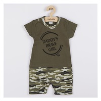 Baby summer jumpsuit New Baby Army girl, size 56 (0-3m)