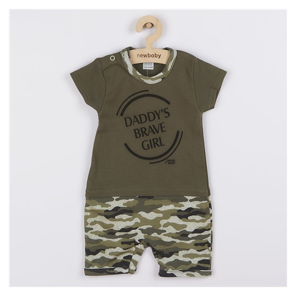 Baby summer jumpsuit New Baby Army girl, size 56 (0-3m)