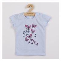 Baby T-shirt with skirt New Baby Butterflies blue, size 62 (3-6m)