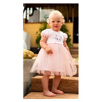 Baby dress with tulle skirt New Baby Wonderful grey, size 80 (9-12m)