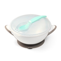 Baby bowl with suction cup and spoon Baby Ono white-grey