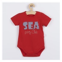 Baby summer body Koala Sea Party red, size 74 (6-9m)