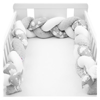 Protective crib mattress cover New Baby Minka and Cloud grey