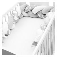 Protective crib mattress cover New Baby Minka and Cloud grey