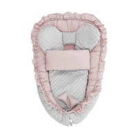 Minky Belisima Mouse pink baby nest with blanket