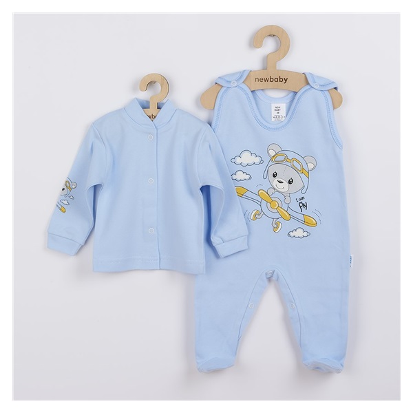 2 piece set New Baby Teddy pilot blue, size 80 (9-12m)