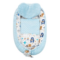 Luxury nest with pillow and blanket New Baby from Minky blue