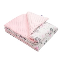 Baby blanket with filling New Baby Bears pink 80x102 cm