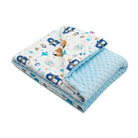 Baby blanket with filling New Baby Bears blue 80x102 cm