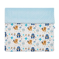 Baby blanket with filling New Baby Bears blue 80x102 cm