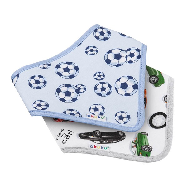 Baby bib-scarf Akuku 2 pcs ball-car