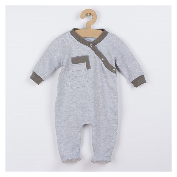 Infant jumpsuit Koala Kamil grey, size 68 (4-6m)