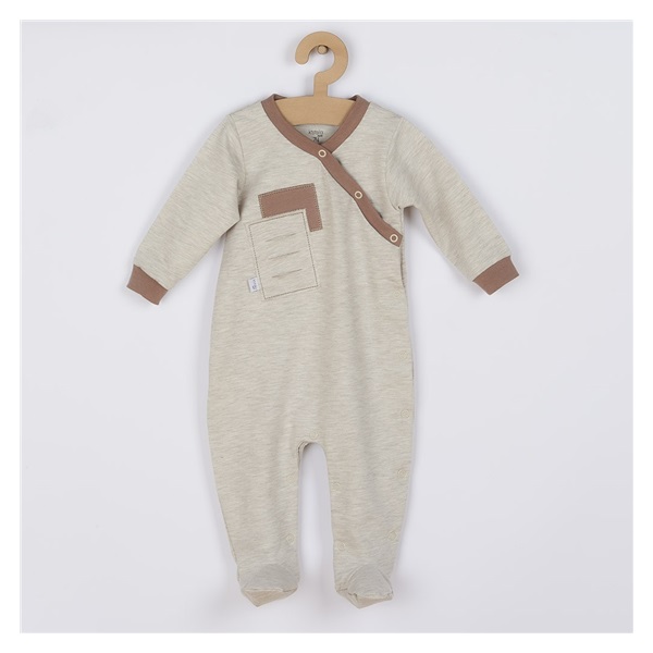 Infant jumpsuit Koala Kamil brown, size 74 (6-9m)