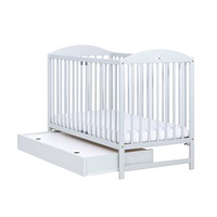 Drewex Lishak cot with drawer light grey