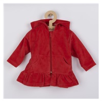 New Baby Baby red semi-sheer hoodie with hood, size 62 (3-6m)