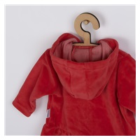 New Baby Baby red semi-sheer hoodie with hood, size 62 (3-6m)