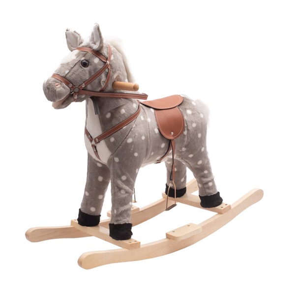 Rocking horse with melody PlayTo grosgrain