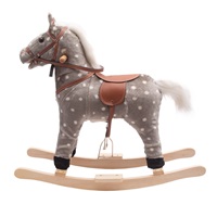 Rocking horse with melody PlayTo grosgrain