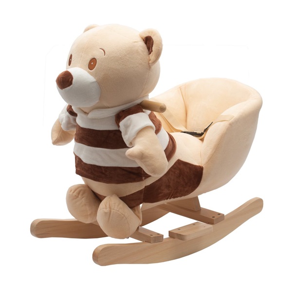 PlayTo striped teddy bear rocking toy
