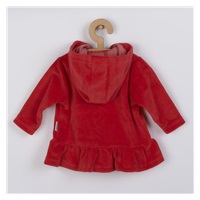 New Baby Baby red semi-sheer hoodie with hood, size 74 (6-9m)