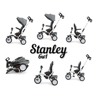 6in1 Milly Mally Stanley grey tricycle
