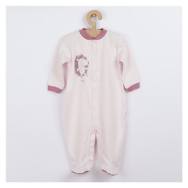 Koala Forest Friend pink organic cotton baby jumpsuit, size 74 (6-9m)