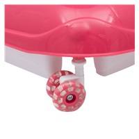 Baby Mix baby walker with steering wheel and silicone wheels pink