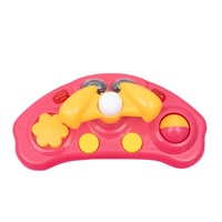 Baby Mix baby walker with steering wheel and silicone wheels pink