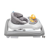 Baby Mix baby walker with steering wheel and silicone wheels dark grey