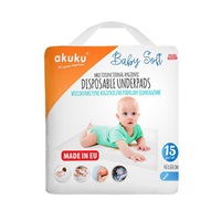 Disposable sanitary pads Akuku Baby Soft 40x60cm 15pcs