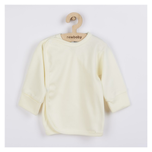 New Baby baby shirt with side fastening beige, size 68 (4-6m)