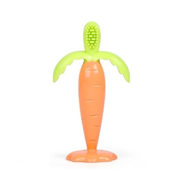 Baby cooling teether with brush BAYO carrot