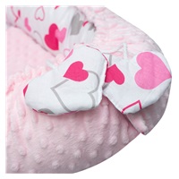 Luxury nest with pillow and blanket New Baby from Minky pink hearts