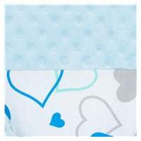 Luxury nest with pillow and blanket New Baby from Minky blue hearts