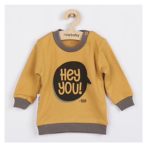 Baby T-shirt New Baby With Love mustard, size 62 (3-6m)