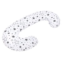 C-shaped nursing pillow cover New Baby Stars grey