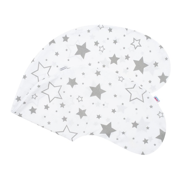 Nursing Pillow Cover New Baby Stars Grey