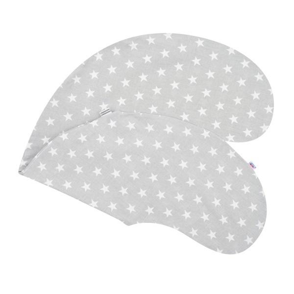 Nursing Pillow Cover New Baby Stars Grey